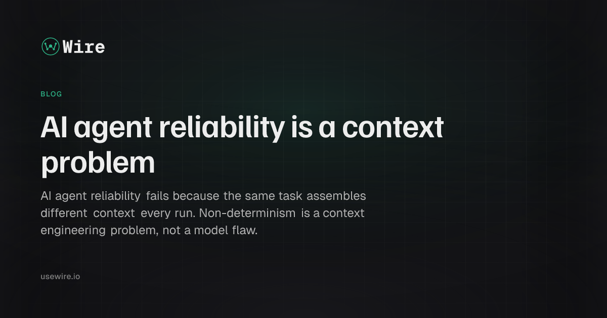 AI agent reliability is a context problem