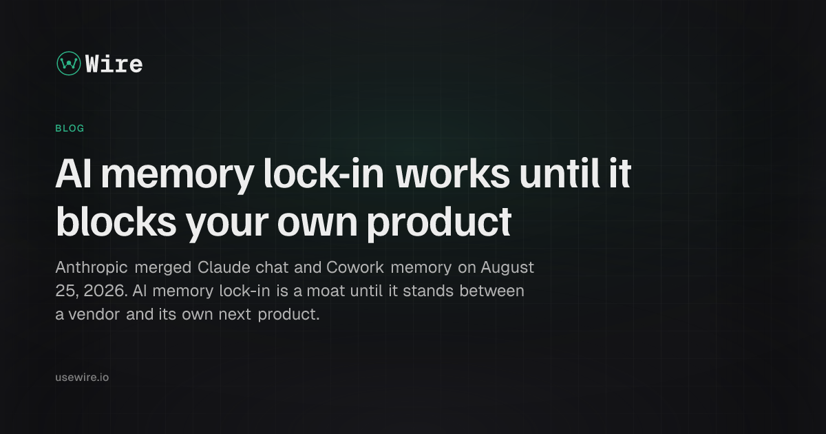 AI memory lock-in works until it blocks your own product