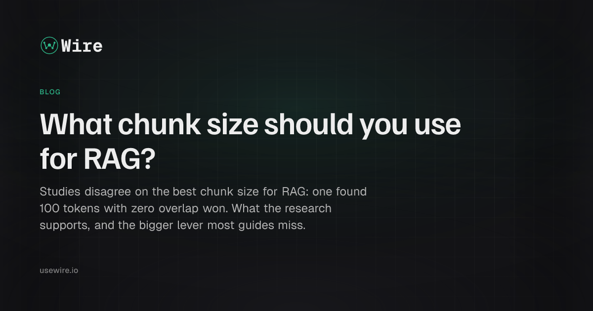 What chunk size should you use for RAG?