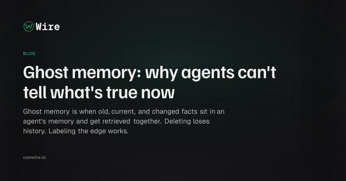 Ghost memory: why agents can't tell what's true now