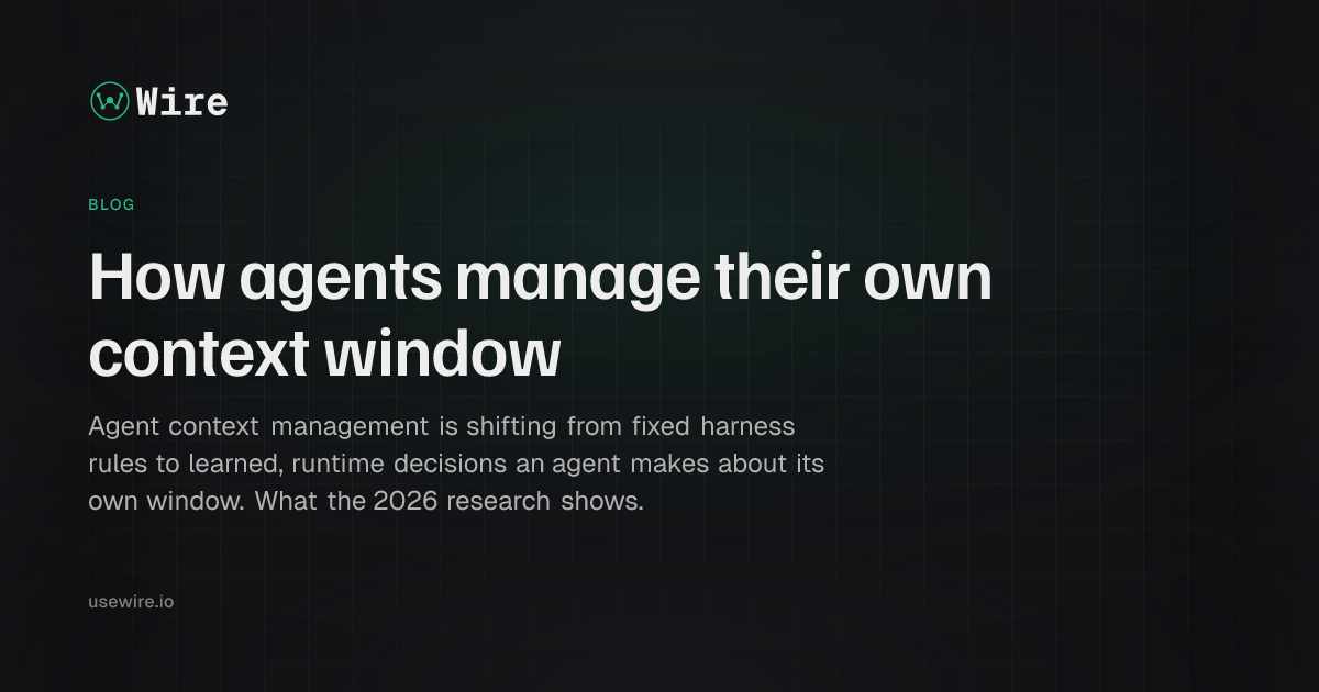 How agents manage their own context window
