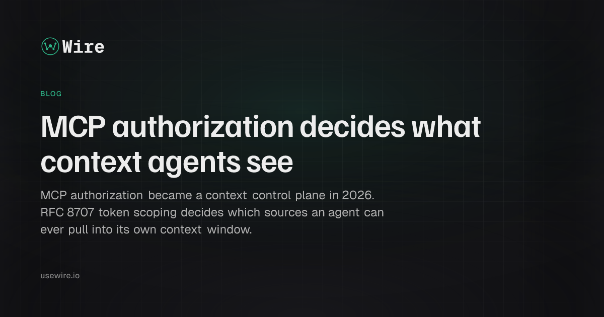 MCP authorization decides what context agents see