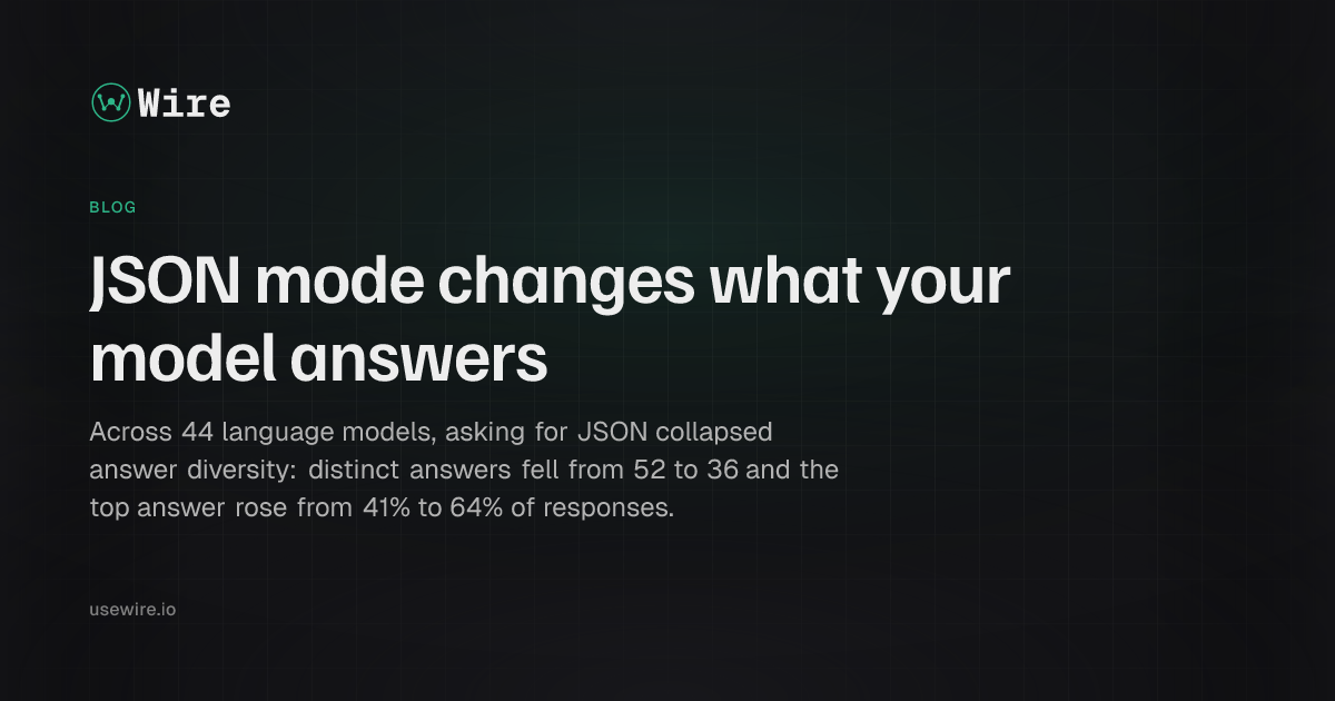 JSON mode changes what your model answers